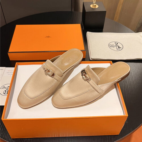High Quality Luxury Hermes Classic Kelly Mules Half Drag – Style 95395