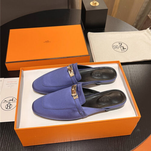 High Quality Luxury Hermes Classic Kelly Mules Half Drag – Style 60931 product detail