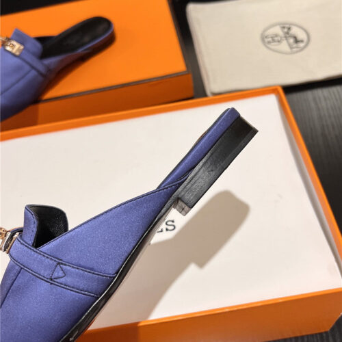 High Quality Luxury Hermes Classic Kelly Mules Half Drag – Style 60931 product detail