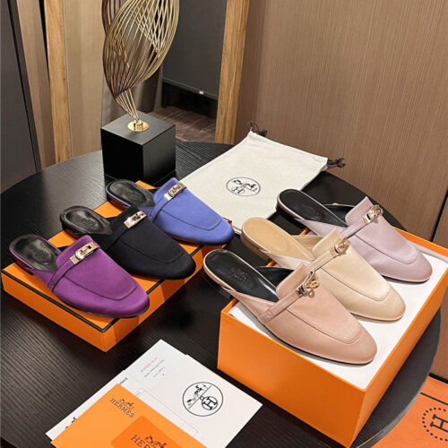 High Quality Luxury Hermes Classic Kelly Mules Half Drag – Style 60931 product detail