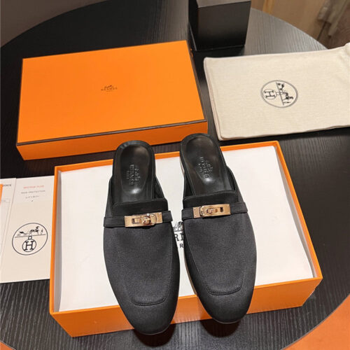High Quality Luxury Hermes Classic Kelly Mules Half Drag – Style 59235 product detail