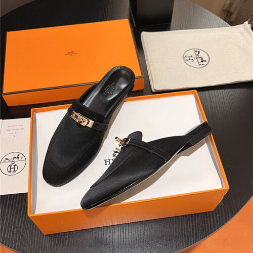 High Quality Luxury Hermes Classic Kelly Mules Half Drag – Style 59235 product detail