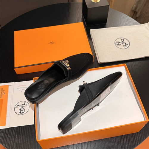 High Quality Luxury Hermes Classic Kelly Mules Half Drag – Style 59235 product detail