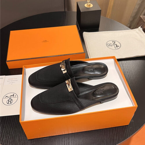 High Quality Luxury Hermes Classic Kelly Mules Half Drag – Style 59235