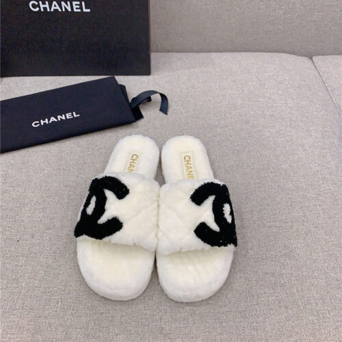 High Quality Luxury Chanel New Thick Sole Fur Slippers – Style 24454 product detail