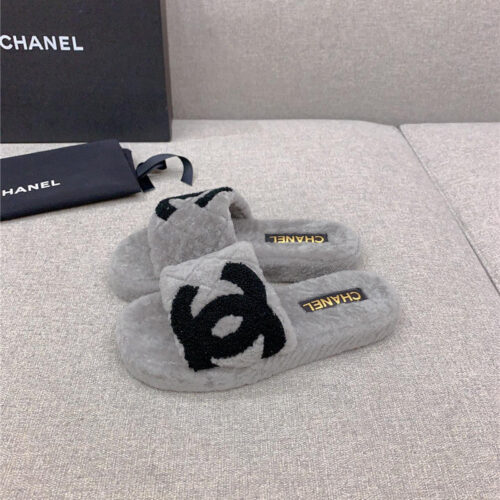 High Quality Luxury Chanel New Thick Sole Fur Slippers – Style 55526 alternate view