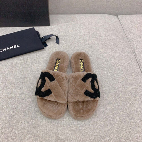 High Quality Luxury Chanel New Thick Sole Fur Slippers – Style 21062 product detail