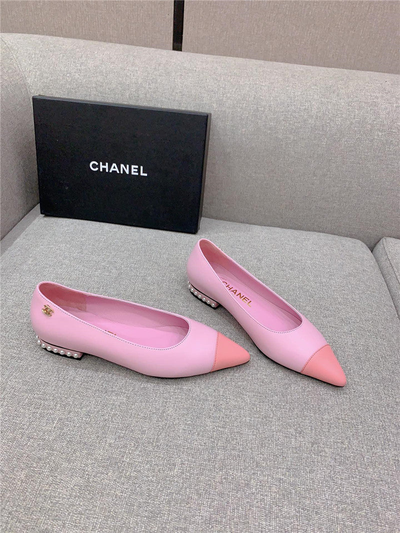 High Quality Luxury Chanel New Pointed Toe Flat Shoes