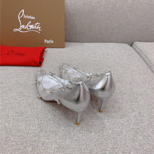 High Quality Luxury Christian Louboutin Crystal Clear Red Sole High Heels product detail
