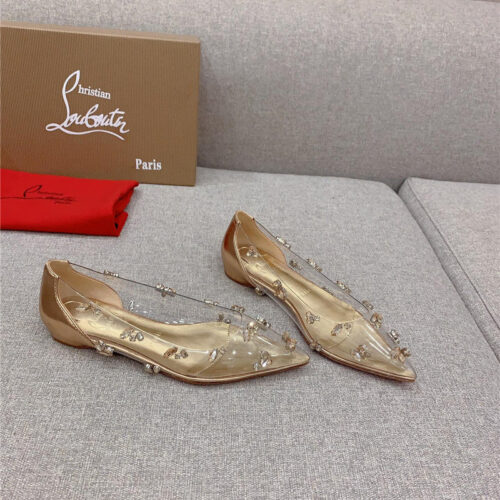 High Quality Luxury Christian Louboutin Crystal Clear Red Sole High Heels – Style 83636