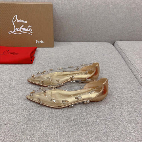 High Quality Luxury Christian Louboutin Crystal Clear Red Sole High Heels – Style 83636 alternate view