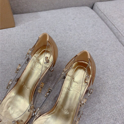 High Quality Luxury Christian Louboutin Crystal Clear Red Sole High Heels – Style 81940 product detail
