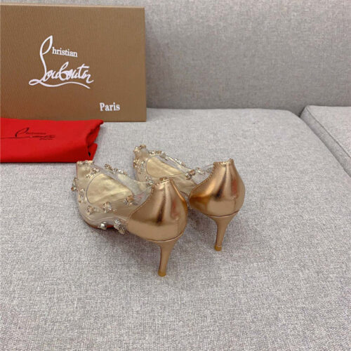 High Quality Luxury Christian Louboutin Crystal Clear Red Sole High Heels – Style 81940 product detail