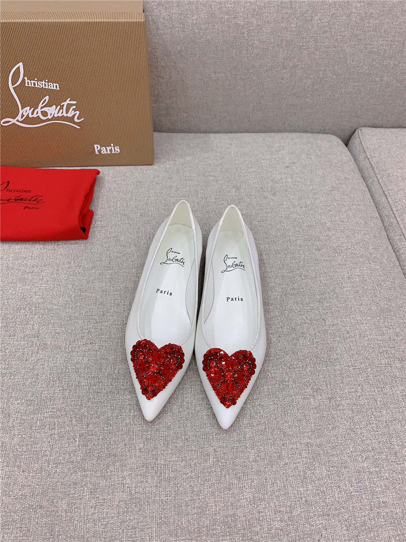 High Quality Luxury Christian Louboutin Heart Ruby Red High Heels product detail