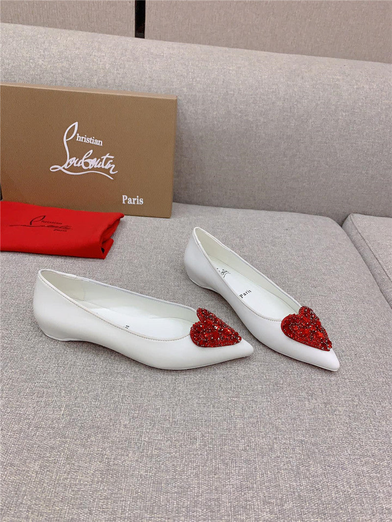 High Quality Luxury Christian Louboutin Heart Ruby Red High Heels