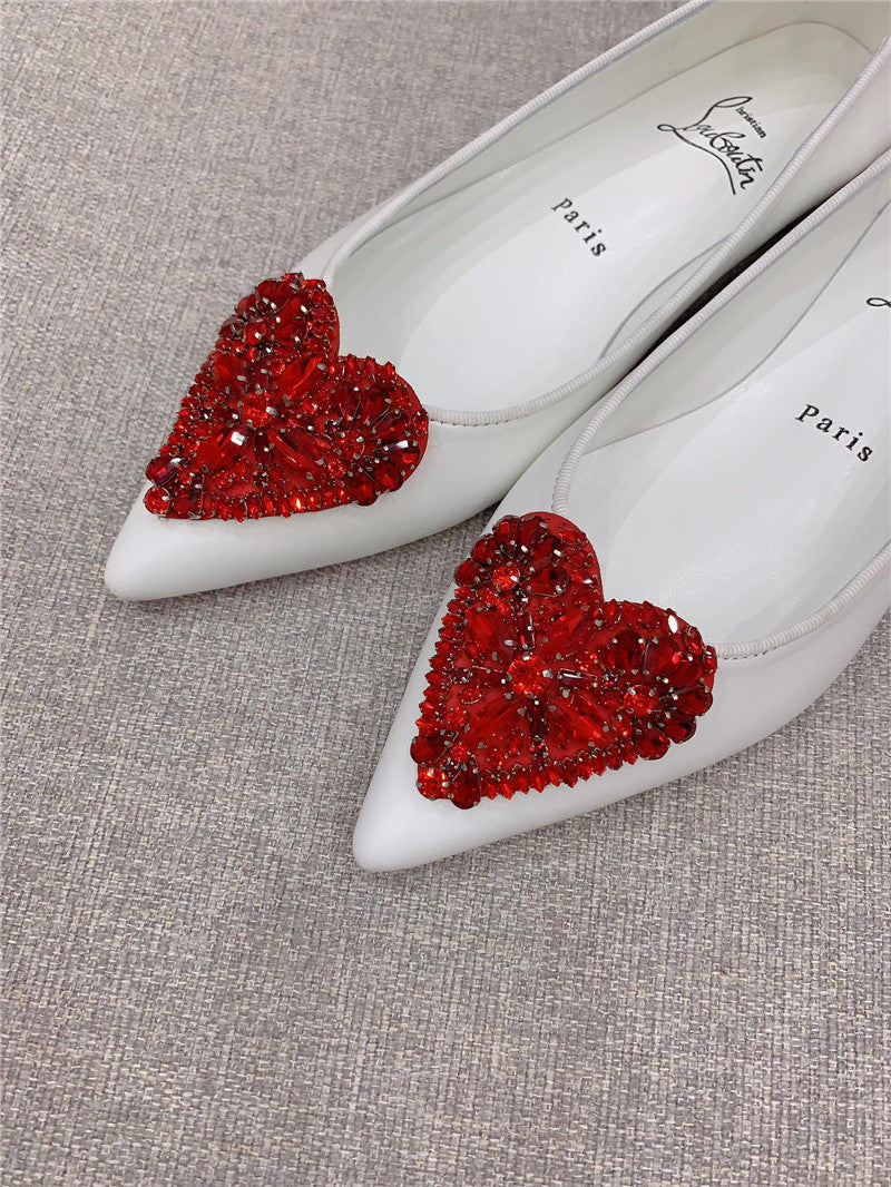 High Quality Luxury Christian Louboutin Heart Ruby Red High Heels product detail