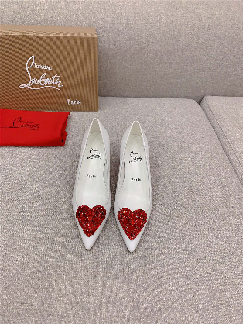 High Quality Luxury Christian Louboutin Heart Ruby Red High Heels – Style 66676 product detail