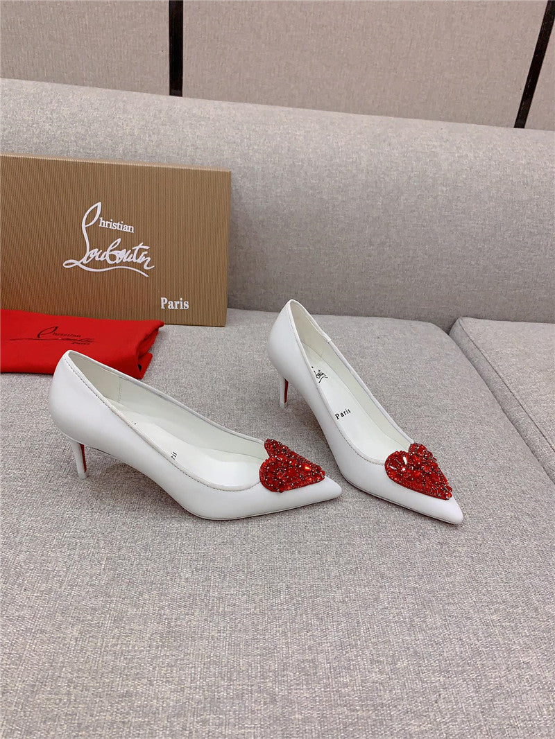 High Quality Luxury Christian Louboutin Heart Ruby Red High Heels – Style 66676
