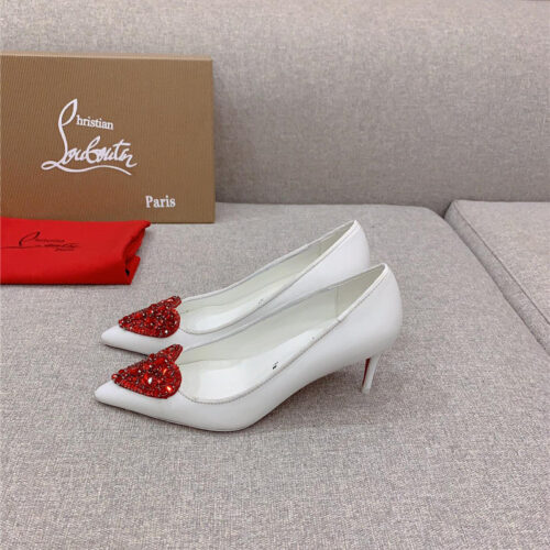 High Quality Luxury Christian Louboutin Heart Ruby Red High Heels – Style 66676 alternate view