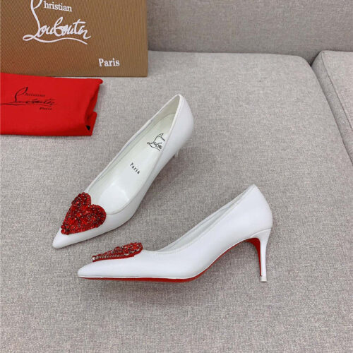 High Quality Luxury Christian Louboutin Heart Ruby Red High Heels – Style 66676 product detail
