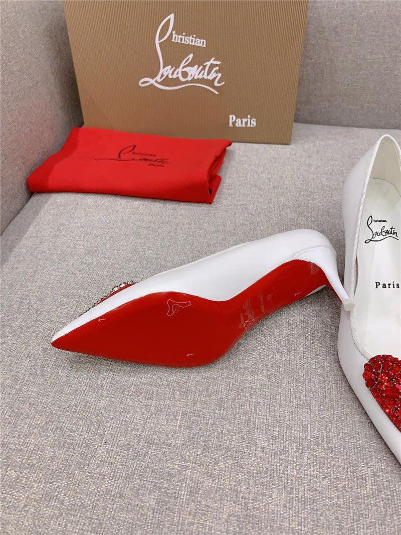High Quality Luxury Christian Louboutin Heart Ruby Red High Heels – Style 66676 product detail