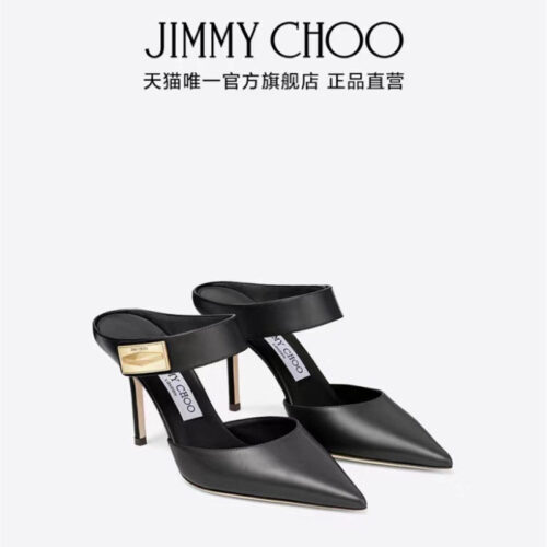 High Quality Luxury Jimmy Choo Metal Buckle Half Slippers For Women product detail