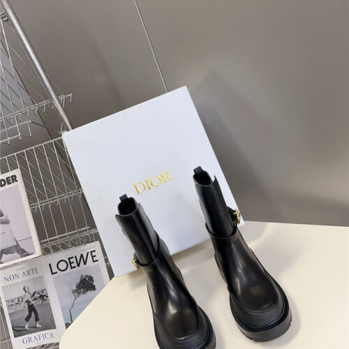 High Quality Luxury Dior Autumn And Winter Catwalk Style Mid-Calf Boots