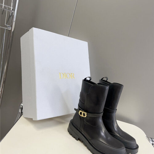 High Quality Luxury Dior Autumn And Winter Catwalk Style Mid-Calf Boots product detail