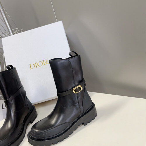 High Quality Luxury Dior Autumn And Winter Catwalk Style Mid-Calf Boots product detail
