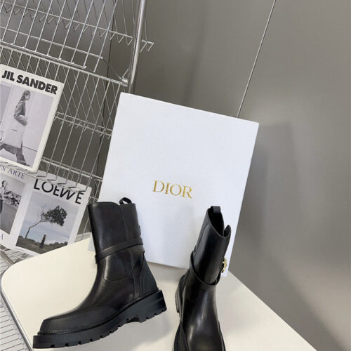 High Quality Luxury Dior Autumn And Winter Catwalk Style Mid-Calf Boots product detail