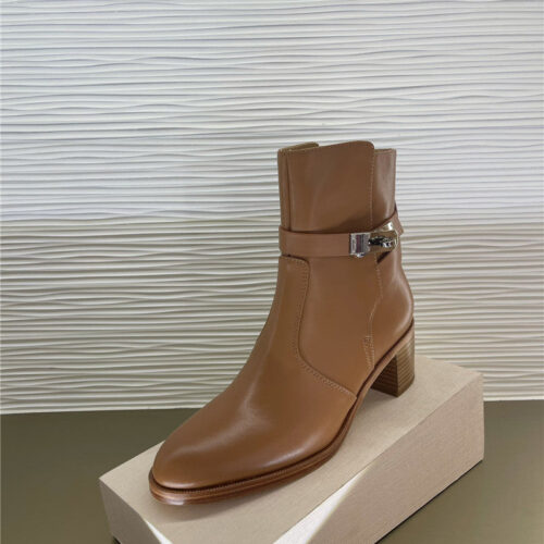 High Quality Luxury Hermes New Classic Kelly Buckle Leather Boots product detail