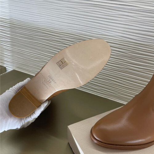 High Quality Luxury Hermes New Classic Kelly Buckle Leather Boots product detail