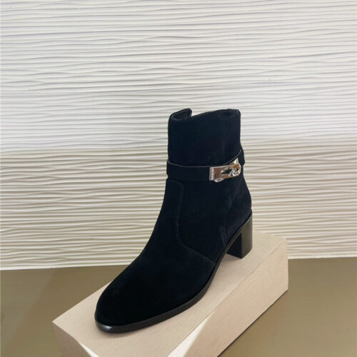 High Quality Luxury Hermes New Classic Kelly Buckle Short Boots – Style 90659 product detail