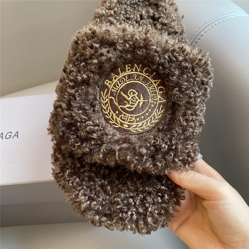 High Quality Luxury Balenciaga Autumn And Winter New Embroidered Fur Slippers – Style 02307 product detail