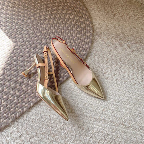 High Quality Luxury Louis Vuitton New Blossom Slingback High Heels