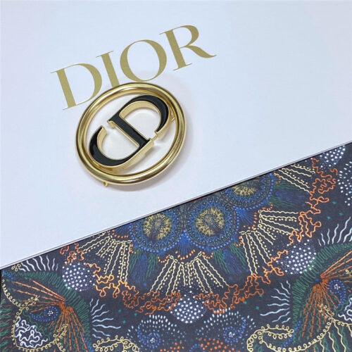 High Quality Luxury Dior Black Enamel Letter Cd Brooch product detail