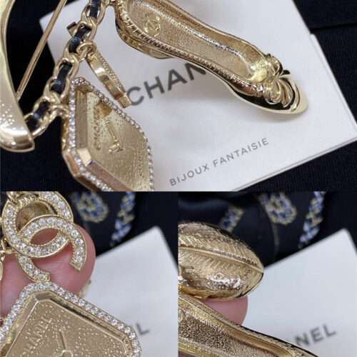 High Quality Luxury Chanel Leather Chain Hanger Brooch product detail