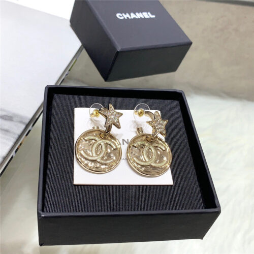 High Quality Luxury Chanel Gold Coin Star Earrings product detail