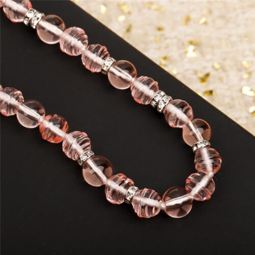 High Quality Luxury Chanel Bow Pink Pearl Sweater Chain – Style 49701 product detail