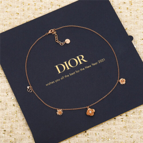 High Quality Luxury Dior Cornflower Sunflower Peony Bracelet Necklace