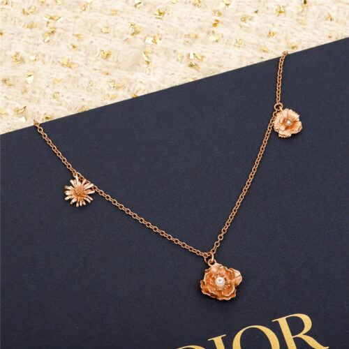 High Quality Luxury Dior Cornflower Sunflower Peony Bracelet Necklace alternate view