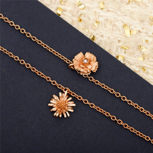 High Quality Luxury Dior Cornflower Sunflower Peony Bracelet Necklace product detail