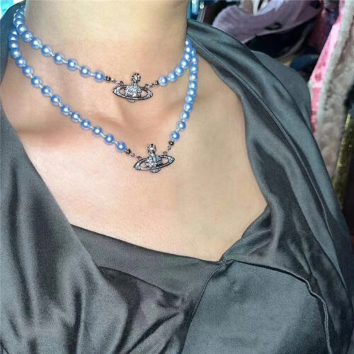 High Quality Luxury Vivienne Westwood Saturn Pearl Bracelet alternate view
