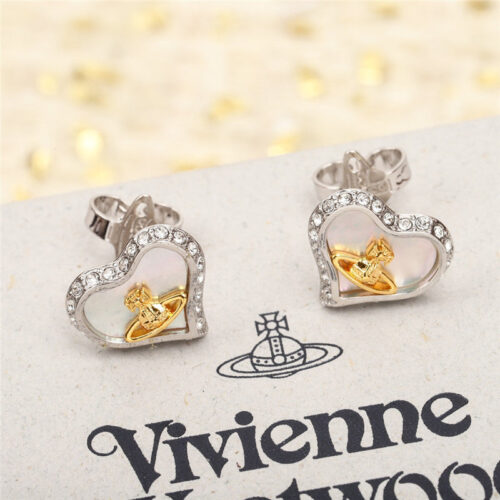 High Quality Luxury Vivienne Westwood Saturn Love Stud Earrings – Style 51660