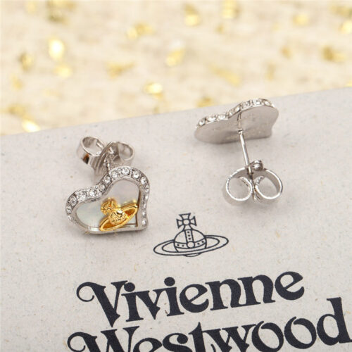 High Quality Luxury Vivienne Westwood Saturn Love Stud Earrings – Style 51660 alternate view