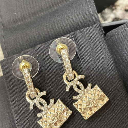 High Quality Luxury Chanel Diamond Bag Earrings product detail