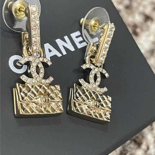 High Quality Luxury Chanel Diamond Bag Earrings product detail
