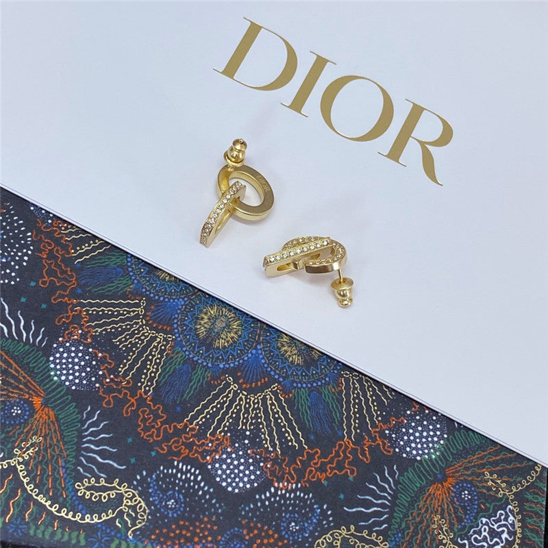 High Quality Luxury Dior Diamond Cd Earrings product detail