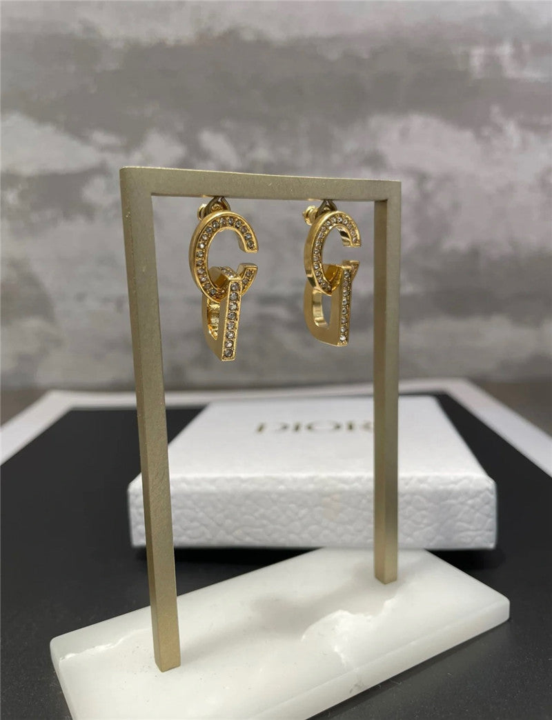 High Quality Luxury Dior Diamond Cd Earrings product detail