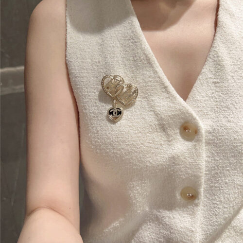 High Quality Luxury Chanel Love Brooch alternate view